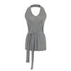 Estilo Deseo Puro Cuello en V Chaleco para Mujer Verano 2025 Nuevo Tirantes Descubiertos Sexy Micro-transparente Pedrería Top Sling