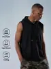 2026 Verão Transfronteiriço Masculino Estiloso Casual Top com Cordão Outdoor com Capuz Sem Mangas Cor Sólida Colete Esportivo Atacado