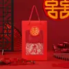 Toallas de Algodón Puro al por Mayor para Bodas con Símbolos Rojos de Felicidad para Cajas de Regalo de Dote, Recuerdos de Boda, y Paños Faciales Seguros para Bebés