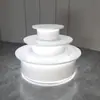 Formato personalizado, sob medida, pintura assada, salão de exposições, estande de exposição, futurista, iluminado, mesa de experiência, ilha de vidro, vitrine de exposição de produtos, display