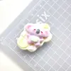 Koala lindo de dibujos animados pegamento de crema diy resina brillante funda de teléfono pasador para el pelo cuerda para el pelo accesorios de resina material al por mayor