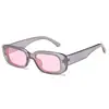 Nuevas gafas de sol de moda con montura pequeña para hombre y mujer, gafas de sol de moda para fotos callejeras, gafas de sol rectangulares degradadas 9074