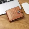 Nueva Cartera Corta para Hombres de Negocios con Hebilla y Portatarjetas Múltiples Cartera para Hombres Lujo Ligero Gran Capacidad Cartera Delgada para Jóvenes