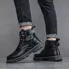 Botas Martin Británicas de Caña Alta Zapatos Casuales Transfronterizos de Moda Ropa de Trabajo Botas de Nieve Botas de Cuero para Motociclista Zapatos Casuales para Hombre de Suela Gruesa