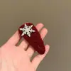 Presilha de Cabelo de Pelúcia Floco de Neve de Natal Outono-Inverno para Mulheres, Presilha Lateral BB Clip, Acessório de Cabelo Exquisito de Alta Qualidade, Nova Presilha 2026