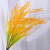 Venta al por mayor de fábrica simulación 7 tenedores espiga de trigo flor de plástico simulación arroz hierba de agua adornos de flores artificiales plantas de jardinería flores decorativas