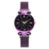 Relógio feminino novo e quente de quartzo estrelado romano transfronteiriço relógio preguiçoso pulseira magnética relógio magnético