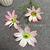 Flores Artificiales, 3 Cabezas de Crisantemos de Verano, Arreglo de Flores de Seda para Decoración de Salón de Bodas, Escaparate de Centro Comercial, Escenario de Habitación Modelo Arte Floral