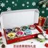 Venta al por mayor de fábrica Caja de regalo de Navidad transfronteriza, Lata de atmósfera festiva Vela de cera de soja perfumada Decoración
