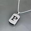 Collar de 26 Letras Collar de Acero de Titanio Sin Decoloración Cadena para Suéter de Hombre y Mujer Cadena para Clavícula de Pareja Accesorios Venta al por Mayor