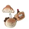 Simulación de Comida Llavero Colgante de Pan Lindo Colgante Creativo de Alto Valor Suave Lindo Muñeco de Peluche Colgante para Mochila de Estudiante