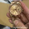 Reloj Autonatice Negro Caramelo Semana Doble Calendario Registro Reloj TWS Amarillo Caramelo Reloj Completamente Dorado Pareja