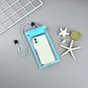 Bolsa Impermeável Selada para Celular de Verão, Fonte Termal, Rafting, Plástico PVC Transparente com Cordão