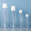 Nueva Botella de Enjuague Bucal Blanca de 80ml 200ml 300ml 500ml, Botella Plana con Forma de Diamante, Botella Dosificadora de Plástico PET
