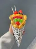 Caja de Empaque de Waffle de Huevo Estilo Nuevo, Popular en Xiaohongshu, Caja Desechable de Waffle de Huevo Explosivo Estilo Hong Kong