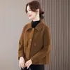 Nueva Chaqueta Versátil Casual de Moda Coreana Simple, Estilo Perezoso Holgado con Solapa para Otoño/Invierno 2026, Rejuvenecedora, para Edad Media y Mayores