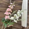 Delphinium Artificial con 2 Horquillas, Flor Artificial para Arreglo de Escena, Flores de Boda, Delphinium Grande, Flores Artificiales de Amazon Transfronterizo