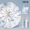 Sombrilla de Vinilo de Doble Cara con Doble Flor, Protección Solar, para Lluvia o Sol, Plegable, Fabricante con Stock Listo