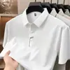Camiseta Transpirable de Verano para Hombre 2026, Manga Corta, Nuevo Patrón Jacquard, Delgada, Versátil, Business Casual, Cuello de Solapa, Manga Corta Casual para Hombre