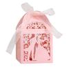 Caixa de doces direto da fábrica para casamento Dia dos Namorados caixa de doces oca para casamento noivo noiva caixa de embalagem com fita em estoque