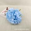 Simulación de 5 cabezas de hortensia de Mallorca, tela de lana, flor de hortensia, ramo real de flores de seda, salón de bodas, camino de fondo de plomo, decoración suave al por mayor