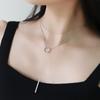 Collar geométrico largo y simple japonés y coreano para mujer, cadena de suéter de moda para primavera y verano, accesorios de vestir, adornos, cadena colgante