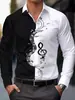 Estación Independiente Más Vendida Camisa de Manga Larga Retro de Lujo Ligero para Hombre Moda Transfronteriza Europea Americana Impresión Digital 3D Fábrica de Origen