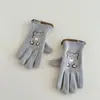 Guantes de Invierno para Niños de Terciopelo Cálidos para Escuela Primaria Niños y Niñas Engrosados a Prueba de Viento e Impermeables para Ciclismo al Aire Libre en Vehículo Eléctrico