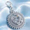 Vários pingentes de liga em formato de coração com diamantes completos, acessórios de chaveiro destacáveis com fecho lagosta prateado, disponíveis para atacado