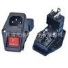 Enchufe de Alimentación AC Certificado CE/3C con Interruptor, Enchufe de Fusible Único, Interruptor Verde, Enchufe para Dispositivo Médico