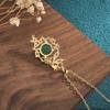Collar con colgante de clavícula para mujer, estilo chino, con incrustaciones de ramas de ágata calcedonia natural y accesorios étnicos en vivo de Celebrous Online