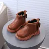 Botas de Cuero de Otoño para Niños, Botas Individuales Nuevas de Invierno, Botas para Niñas, Botas de Moda Estilo Británico, Botines Versátiles para Niños