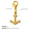 Serie Oceánica de Verano Europea y Americana Colgantes de Estrella de Mar, Delfín y Langosta Incrustados de Diamantes Accesorios de Acero Inoxidable Estilo Festivo para Bricolaje