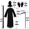 Acessórios de Halloween para pegadinhas, dança, barba, adereços de palco, cano de ferro curvado, lupa de mão com textura de madeira e detalhes dourados