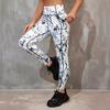 Explosiones Transfronterizas Europeas y Americanas Pantalones hasta el Tobillo Ropa de Yoga Leggings Bolsillo Pantalones de Fitness Estampados Cintura Alta Cadera Pantalones Deportivos