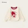 Bangxuan 2026 Nova Coleção de Outono Tops Infantis, Roupa Íntima para Bebês com Cintura Marcada, Roupinhas Fofas de Manga Longa para Crianças Pequenas, Camiseta Infantil
