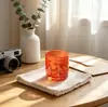 Copos de cera perfumada feitos sob medida da fábrica de origem, design original de alta qualidade, soprados à mão com bolinhas coloridas, copos de vela feitos sob medida