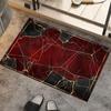 Alfombra de Barro Diatomeas Mármol Simple Transfronteriza Dorado Esmeralda Chapado Absorbente Baño Antideslizante Fácil Cuidado Felpudo Alfombra de Secado Rápido