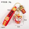 Estilo coreano ins Pegamento de goteo Gato translúcido Llavero para mujer Lindo Llavero de pareja para coche Colgante de bolso Colgante para mochila escolar