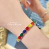 Elegante Pulseira de Amethysto Natural Sintético Moda Feminina Alto Padrão Floco de Neve Full Diamond Pulseira Colorida Turmalina Cor Tesouro Fecho