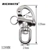 RICHWITS Anillo de Acero Inoxidable 316 Grillete de Muelle Giratorio Tirador Manual Grillete Rápido Accesorios Marinos para Yates