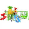 Toboganes combinados grandes y pequeños, tobogán y columpios para jardín de infantes, equipo de juegos de acero inoxidable, toboganes exteriores para niños