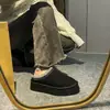 Zapatillas Grandes de Algodón para Mujer Invierno Uso Exterior Terciopelo Grueso 2026 Nuevo Estilo Invierno Punta Cerrada Moda Zapatillas Medias Mujer Suela Gruesa Zapatillas de Algodón