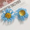 Zhen Tu Outono Precoce Elegante Miçangas Color-Blocking Pétalas DIY Acessórios Acrílicos Brincos Artesanais Materiais Femininos