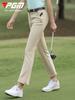 Pantalones de golf PGM para mujer, de primavera y verano, ajustados, adelgazantes, impermeables, con cremallera, elásticos, con bolsillos, pantalones capri y acampanados.