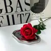 Ramo de Rosas Rojas Oscuras con Borde de Terciopelo, Individual, Grande, Transfronterizo para Decoración de Sala de Estar y Decoración del Hogar