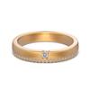 Anillo de San Valentín en plata de ley 925 para mujer, con diseño de alambre esmerilado, sencillo, combinable con circonitas microincrustadas.
