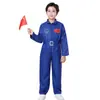 Fantasia de Astronauta Infantil para Performance Traje de Piloto Traje Espacial de Astronauta Uniforme de Aviação Fantasia Esportiva para Performance