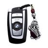 Llavero colgante de granate de plata esterlina para hombre y mujer, colgante personalizado para llave de coche, regalo creativo