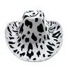 Sombrero Vaquero Infantil Occidental Color Vaca Blanco y Negro Eva Compuesto Cristal Tela Súper Suave Halloween Carnaval Sombrero de Fiesta